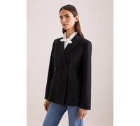 Jackenblazer SEIDENSTICKER, Damen, Gr. 44, schwarz, 52% Polyester, 43% Schurwolle, 5% Elastan, unifarben, Blazer (69184241-44) schwarz