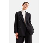 Jackenblazer SEIDENSTICKER, Damen, Gr. 44, schwarz, 52% Polyester, 43% Schurwolle, 5% Elastan, unifarben, Blazer (31891534-44) schwarz