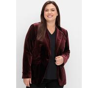 Jackenblazer SHEEGO "Jackenblazer", Damen, Gr. 48, rot (bordeaux), 92% Polyester, 8% Elasthan, Blazer (94140157-48) bordeaux