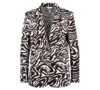 Jackenblazer SPORTALM KITZBÜHEL, Damen, Gr. 40, egret (03), Web, Obermaterial: 100% Baumwolle, gemustert, mehrfarbig, regular fit hüftlang, V-Ausschnitt, eingesetzt abgesteppte Kante, Blazer, Regular