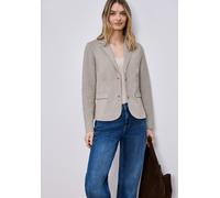 Street One Kurzblazer Basic Piqué Damen mit Reverskragen light terra mocha Gr. 34