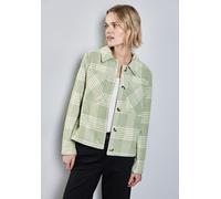 Jackenblazer STREET ONE, Damen, Gr. 40, light mint grün, Web, Obermaterial: 90% Polyester, 10% Wolle, kariert, casual, regular fit taillenbedeckt, Langarm gerader Abschluss, Blazer, mit Karo Muster (7