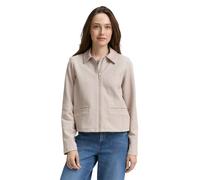 Jackenblazer TOM TAILOR, Damen, Gr. XL, soft taupe melange, Obermaterial: 54% Baumwolle, 43% Polyester, 3% Elasthan, meliert, casual, regular fit taillenbedeckt, Langarm gerader Abschluss, Blazer, mit