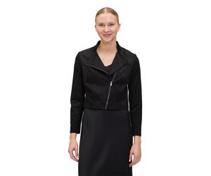 Jackenblazer VERA MONT "Damen mit Reißverschluss", Damen, Gr. 34, schwarz, Crêpe, Obermaterial: 87% Polyester, 13% Elasthan. Futter: 100% Polyester, figurbetont kurz, asymmetrischer Ausschnitt, Blazer