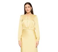 Jackenblazer VERA MONT "Damen mit Reißverschluss", Damen, Gr. 34, sunlight, Satin, Obermaterial: 100% Polyester, relaxed fit kurz, Rundhals, Blazer (85058120-34) sunlight
