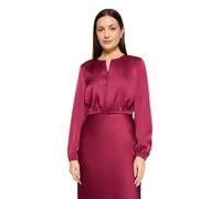 Jackenblazer VERA MONT "Damen mit Reißverschluss", Damen, Gr. 38, schwarz fuchsia, Satin, Obermaterial: 100% Polyester, relaxed fit kurz, Rundhals, Blazer (92012831-38) schwarz fuchsia