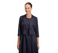 Jackenblazer VERA MONT "Damen ohne Verschluss", Damen, Gr. 36, blau (night sky), Obermaterial: 100% Polyester; Futter: 96% Polyester, 4% Elasthan, gerade kurz, V-Ausschnitt, Blazer (97258557-36) night