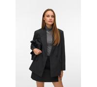 Jackenblazer VERO MODA "VMBESTIE LS LOOSE BLAZER NOOS", Damen, Gr. M, grau (dunkelgrau melange), Web, Obermaterial: 94% Polyester, 4% Viskose, 2% Elasthan, unifarben, relaxed fit hüftlang, Blazer, Mat