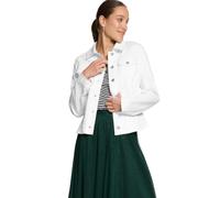 Jackenblazer ZERO "Damen im Jeans-Look", Damen, Gr. 36, weiß (cream denim), Obermaterial: 71% Baumwolle, 3% Elasthan, 26% Polyester, Basic, figurbetont normal, Blazer, Material. (60284716-36) cream de