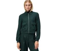 Jackenblazer ZERO "Damen -Jacke mit Reißverschluss", Damen, Gr. 40, grün (grün forest), Bouclé, Obermaterial: 51% Polyester, 45% Baumwolle, 4% Polyacryl; Besatz: 63% Polyacryl, 37% Polyamid; Füllung: 