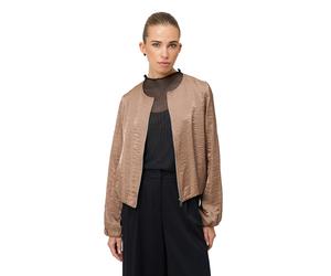 Jackenblazer ZERO "Damen mit Knittereffekt", Damen, Gr. 34, mountain trail, Web, Obermaterial: 85% Viskose, 15% Polyamid. Füllung:, glänzend, festlich, figurbetont normal, Rundhals, weit elastischer B