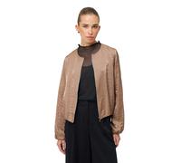 Jackenblazer ZERO "Damen mit Knittereffekt", Damen, Gr. 38, mountain trail, Web, Obermaterial: 85% Viskose, 15% Polyamid, glänzend, festlich, figurbetont normal, Rundhals, weit elastischer Bund mit Gu
