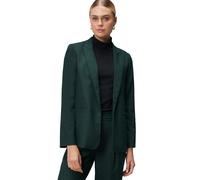 Jackenblazer ZERO "Damen mit Paspeltaschen", Damen, Gr. 42, grün (grün forest), Twill, 84% Polyester, 14% Viskose, 2% Elastan, unifarben, figurumspielend normal, V-Ausschnitt, eng, Blazer, Plain/ohne 