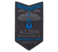 Jackets To Go JTG Alien Invasion X-Files, Tactical Unit Patch, AREA-51 PVC Patch - Blue