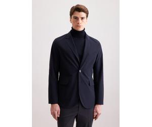 Jackett SEIDENSTICKER, Herren, Gr. M, dunkelblau, 100% Polyester, unifarben, regular fit, Sakkos, 1/1 Uni (82761200-M) dunkelblau