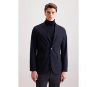 Jackett SEIDENSTICKER, Herren, Gr. XL, dunkelblau, 100% Polyester, unifarben, regular fit, Sakkos, 1/1 Uni (82761200-XL) dunkelblau