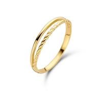 JACKIE GOLD 14K Goldring Damen | 14 Karat 585 Echtgold | Jackie Twister Twin Ring JKR20.026 | Größe 58