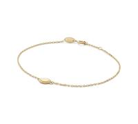 JACKIE GOLD Schmuck Damen | 14 Karat / 585 Echt Gold Armband | Amsterdam Bracelet JKB25.575 | 16 - 17 - 18 cm Länge verstellbar | Armkette mit Anhänger