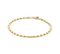 JACKIE GOLD Schmuck Damen | 14 Karat / 585 Echt Gold Armband | Bo-Kaap Ovals JKB26.601 | Länge 18 cm | Armkette mit Ovalen Gliedern
