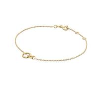 JACKIE GOLD Schmuck Damen | 14 Karat / 585 Echt Gold Armband | Castello Bracelet JKB24.465 | 16 - 17 - 18 cm Länge verstellbar | Armkette mit Kugelring
