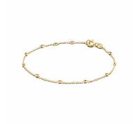 JACKIE GOLD Schmuck Damen | 14 Karat / 585 Echt Gold Armband | Dotted Bracelet JKB21.106 | 16 - 17 - 18 cm Länge verstellbar | Armkette mit Punkten