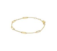 JACKIE GOLD Schmuck Damen | 14 Karat / 585 Echt Gold Armband | Las Ramblas Bracelet JKB23.301 | 16 - 17 - 18 cm Länge verstellbar | Armkette mit Gliedern