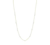 JACKIE GOLD Schmuck Damen | 14 Karat / 585 Echt Gold Halskette | Pearls of Amalfi Necklace JKN22.204 | 50-55 - 60 cm Länge verstellbar | Kette mit Perlen Perlmutt