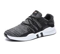 JACKSHIBO Schuhe Sneaker Herren Laufschuhe Damen Leicht Sportschuhe Gym Turnschuhe Outdoor Atmungsaktiv Freizeit Fitnessschuhe, 01 Grau 47 EU
