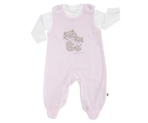 Jacky Set Nicki-Strampler mit Applikation & Shirt Basic Line - Rosa - Gr. 50