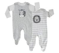 Jacky Set Strampler & Shirt 2er Pack - Safari Grau Weiß - Gr. 68