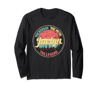 Jaclyn The Woman The Myth The Legend Personalisierter Name Langarmshirt