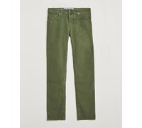 Jacob Cohën Bard Garment Dyed Gabardine Trousers Green Grün W32