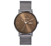 Jacob Jensen 168 Herren-Quarzuhr Titan mit Meshband Mokka