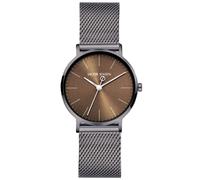 Jacob Jensen 178 Damen-Armbanduhr Titan mit Meshband Mokkabraun