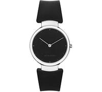 Jacob Jensen Damen-Armbanduhr 28mm Armband Kautschuk Schwarz Gehäuse Edelstahl Batterie Analog 111