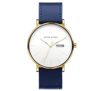 Jacob Jensen Herrenuhr Quarz Titan Goldfarben/Blau 166