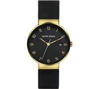 Jacob Jensen 185 Herrenuhr Titan Quarz Schwarz/Goldfarben