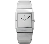 Jacob Jensen Sapphire Series Herren-Quarzuhr mit silbernem Zifferblatt, Analog-Anzeige und silbernem Edelstahlarmband 552, Silber/Silber, Armband