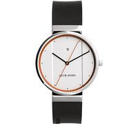 Jacob Jensen Unisex Analog Quarz Uhr mit Kautschuk Armband 32755