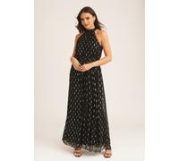 Jacquard-Maxikleid mit Neckholder EU 42 / UK 14