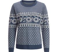 Jacquard-Pullover rauchblau-champagner-gemustert 52 Polyacryl