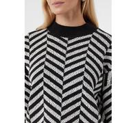 Jacquard-Strickpullover aus weichem Chenille-Garn schwarz 42