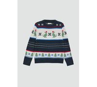 Jacquard-Strickpullover mit Weihnachtsmotiv 92/98 blau 2156682.59X1.92_98