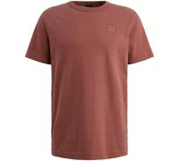 T-Shirt PME LEGEND "Short Sleeve Jacquard Striped", Jungen, Gr. M, roan rouge, Web, Obermaterial: 100% Baumwolle, unifarben, regular fit normal, Rundhals, Shirts T-Shirt, mit Rundhals, Baumwoll-Qualit