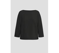 Jacquard-Sweatshirt mit 3/4-Ärmeln und U-Boot-Ausschnitt 40 schwarz 2171937.9999.40
