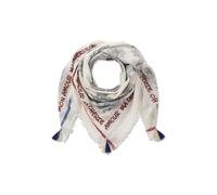 Codello - Jacquard-Tuch aus Baumwollmischung mit Blumenmuster und Schriftzügen weiß - Gr. - one size