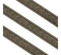 Jacquardband, Polyester-Jacquard-Borte, 50 mm breit, 7 m, mehrfarbig(Gold)