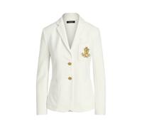 Jacquardblazer mit Bouillonstickerei XXS White