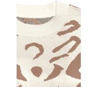 Jacquardpullover creme-camelfarben 44/46
