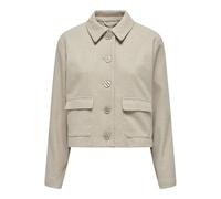 Kurzjacke JDY "JDYCALLIE LIFE SHORT JACKET OTW HAB NOOS", Damen, Gr. XS, incense detail:melangé, Web, Obermaterial: 100% Polyester, meliert, kurz, Jacken (70142369-XS) incense detail:melangé